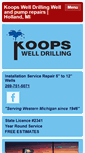 Mobile Screenshot of koopswelldrilling.com